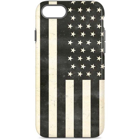 Black & White USA Flag iPhone 7 Pro Case